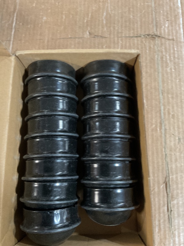 Photo 1 of (15 Pack) 2-3/8" Chain Link Fence Round Dome Post Caps, Chain Link Caps for 2-3/8" Diameter Posts - Black