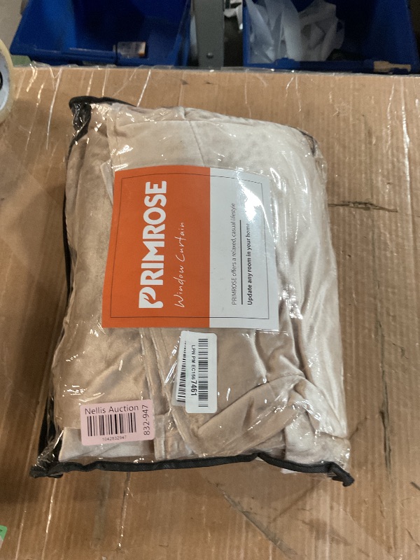 Photo 1 of (SINGLE PANNEL) (PARTIAL SET) (USED/FAIR) PRIMROSE Champagne Polyester Velvet Curtains 96 inch Long for Living Room,Set of 2 Panels Blackout Rod Pocket Back Tab Window Treatment Room Darkening Heavy Decorative Curtains Drapes for Bedroom