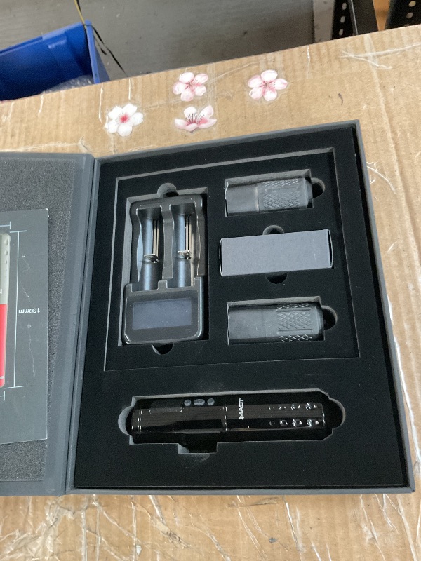 Photo 1 of ***MISSING EXTRA BATTERIES***

Mast Lancer Tattoo Pen Machine Gun Cordless Rotary Tattoo Cartridges Pen with Replace Two Batteries Power Supply Custom Coreless Motor Powered by Mcore Great for Tattoo & Smp QP-015