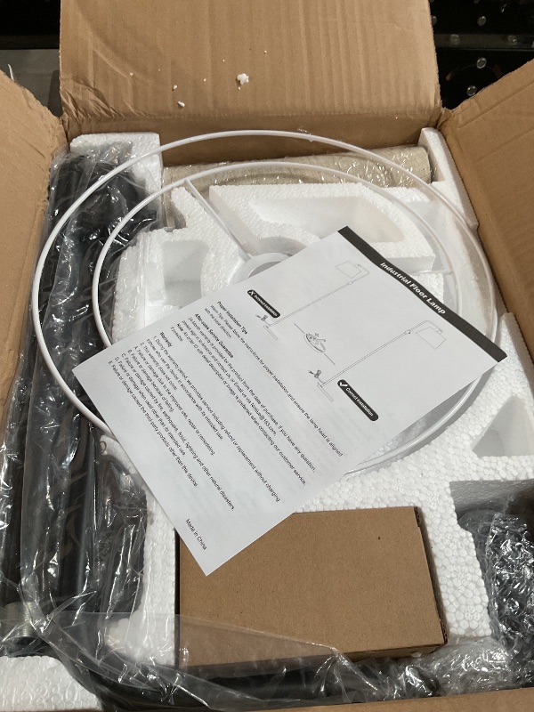 Photo 1 of ?Upgraded? Dimmable Floor Lamp, 1000 Lumens LED Edison Bulb Included, Arc Floor Lamps for Living Room Modern Standing Lamp with Linen Shade, Tall Lamp for Bedroom Office Dining Room- Black