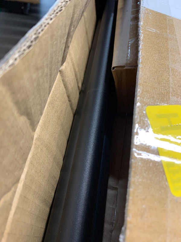 Photo 1 of ***(PARTS ONLY/ MAJOR DAMAGE)***Industrial Curtain Rods for Windows 48 to 84 Inches, Blackout Wrap Around Curtain Rod, for Indoor and Outdoor, 7/8 Inch Diameter, 35 to 75 Inches, Black