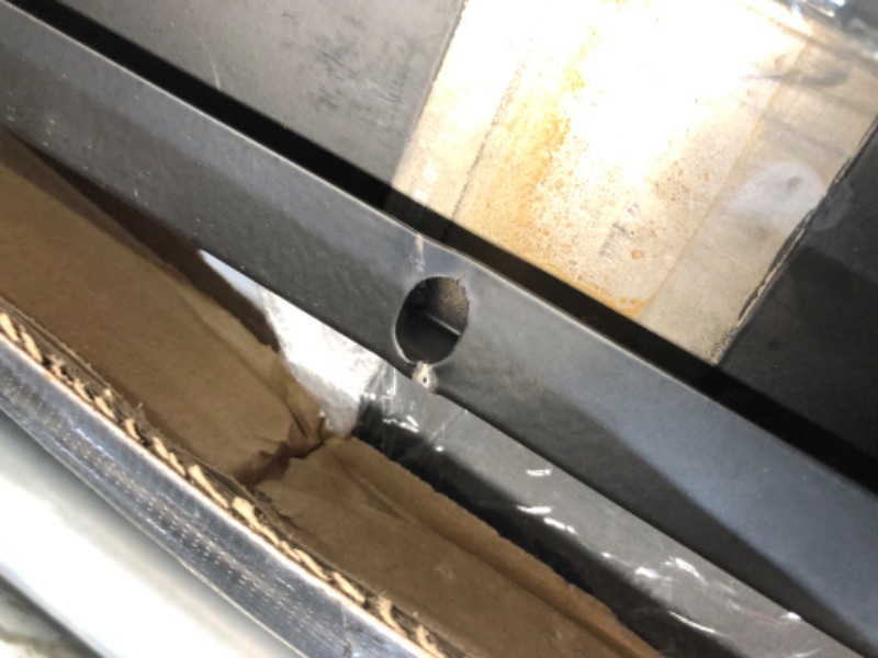 Photo 1 of ***MAJOR DAMAGE - BENT - DENTED - MISSING HARDWARE***
MinCHI257 38" L x 13" W x 30" H Metal Tall Rectangular Planter - Large Planter Box for Outdoor Patio/Porch Modern Design for Plants, Flowers, Garden,Spliced Flower Pot (Black)