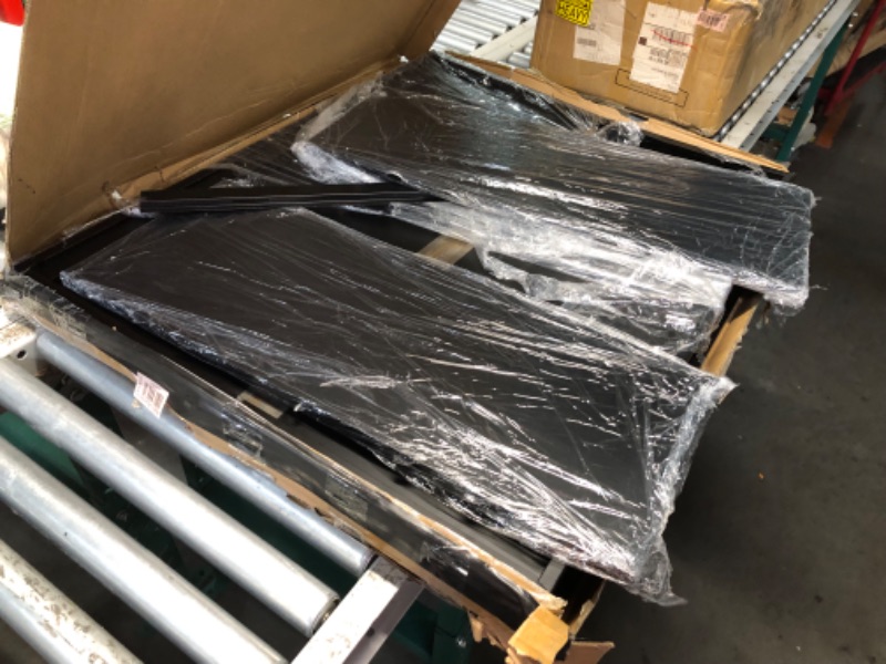 Photo 1 of ***MAJOR DAMAGE - BENT - DENTED - MISSING HARDWARE***
MinCHI257 38" L x 13" W x 30" H Metal Tall Rectangular Planter - Large Planter Box for Outdoor Patio/Porch Modern Design for Plants, Flowers, Garden,Spliced Flower Pot (Black)