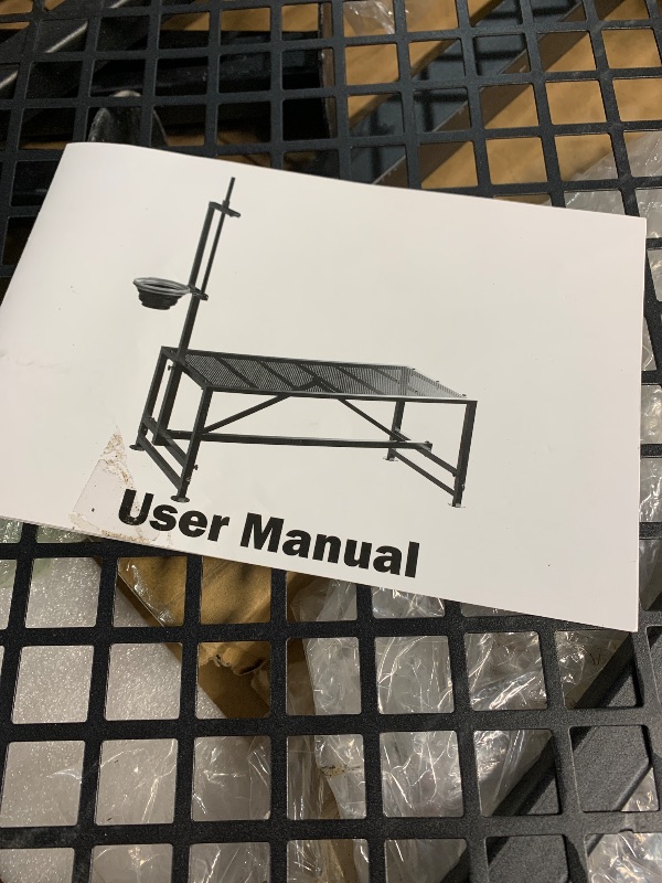 Photo 1 of (please see all images) Bknius Goat Stand with Feed Bin for Milking, 600LBs Goat Trimming Stand, Livestock Table for Sheep Trimming Hoof and milking