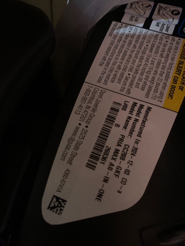 Photo 1 of Maxi-Cosi Pria Max All-in-One Convertible Car Seat, Rear Facing Car Seat (4-40 lbs), Forward Facing Car Seat (22-65 lbs), High Back Booster Seat (40-100 lbs), Pure COSI, Desert Wonder