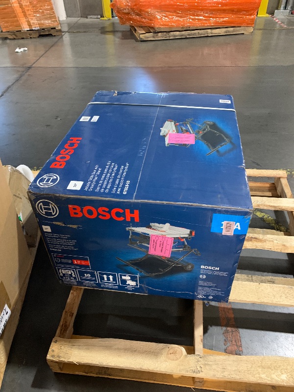 Photo 1 of ***FACTORY SEALED***BOSCH GTS15-10 10 Inch Portable Jobsite Table Saw with Gravity-Rise Wheeled Stand, 15 Amp, 32-1/8 Inch Rip Capacity, 4 HP