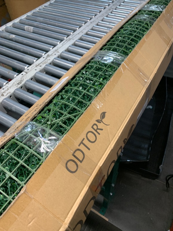 Photo 1 of (used) ODTORY Artificial Ivy Privacy Fence Wall Screen: 6FT X 10FT (72 sqft) UV-Anti Faux Boxwood Roll Panels Greenery Backdrop Ivy Vine Leaf Hedges Fence Panels for Indoor Outdoor Green Decor