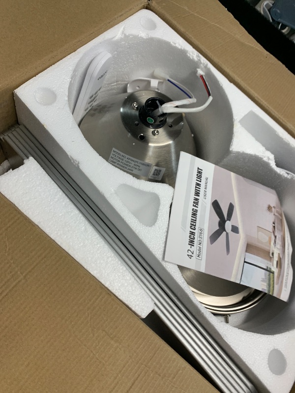 Photo 1 of (Light does not work)  Ceiling Fans with Lights, 42 Inch Low Profile Ceiling Fan with Light and Remote/App Control, Flush Mount