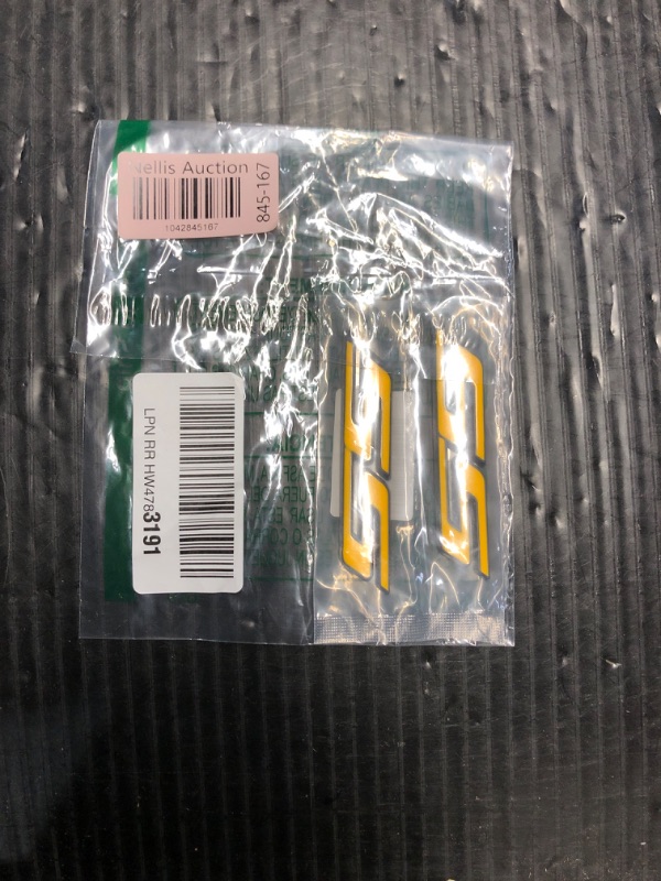 Photo 1 of (Set of 2) Slant SS Grill Side Fender Trunk Emblem Badge Decal with Sticker for Chevrolet Chevy Camaro Impala Malibu Holden 2010 to 2025 [Yellow letter with black outline]