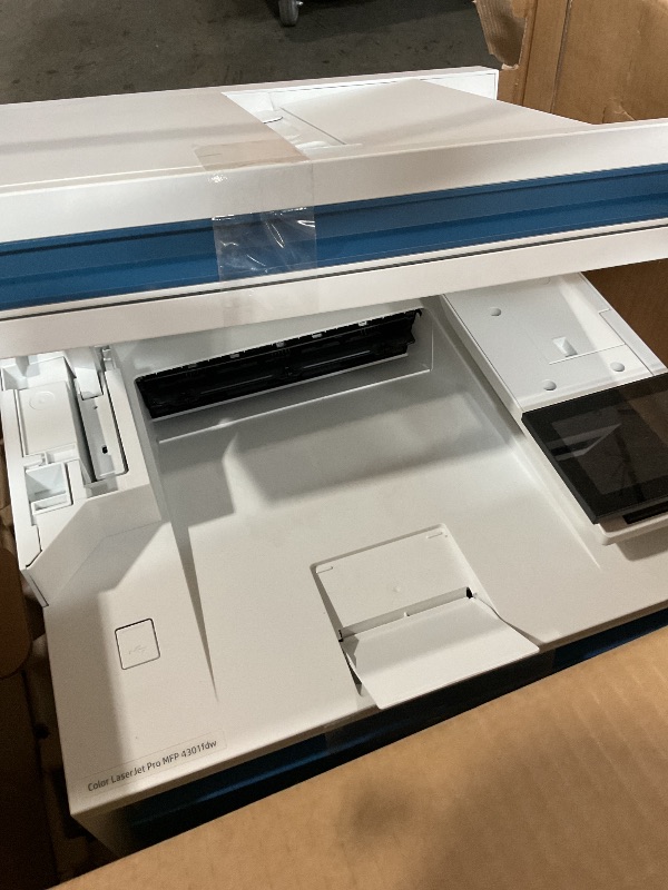Photo 1 of (Damaged)(missing cables)(sold for parts/repair) HP Color LaserJet Pro MFP 4301fdw Wireless All-in-One Color Laser Printer, Scanner, Copier, Fax, Best-for-Office