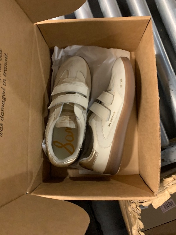 Photo 1 of (Used)(see images) Sam Edelman Women's Talia Sneaker Modern Ivory/Lily White/Gold L 7.5 Medium