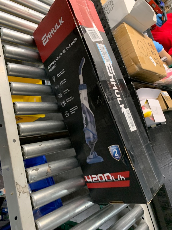 Photo 1 of Pool Vacuum for Above Ground Pool with a Telescopic Pole, Running time up to 1H, T403 Handheld Rechargeable Pool Cleaner with Powerful Suction up to 18.5 gallons/min, Ideal for Leaves, Debris