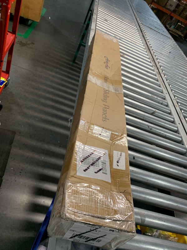 Photo 1 of ** MISSING PARTS**Heefen Adjustable Panel Track Blinds Manual Blackout Vertical Blinds for Sliding Door (Dimout - Light Grey, 74" W x 96" H)