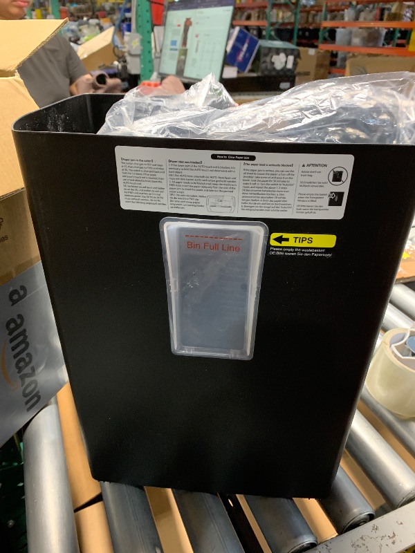Photo 1 of (sold for parts only) Bonsaii 10-Sheet Cross Cut Paper Shredder, 5.5 Gal Home Office Heavy Duty Shredder for Credit Card, Staple