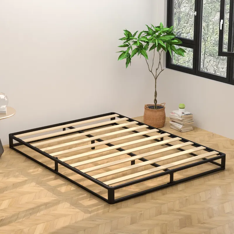 Photo 1 of  **** STOCK PHOTO FOR REFERENCE ONLY****Metal Platform Bed frame with Wood Slat Support Mattress Foundation