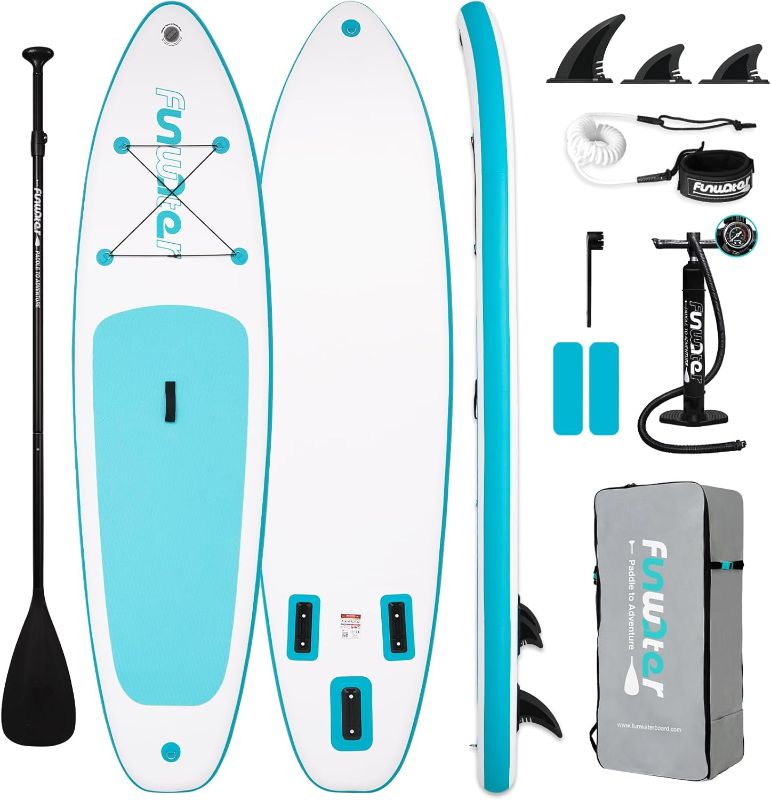 Photo 1 of *** stock photo **** FunWater Inflatable Ultra-Light Stand Up Paddle Board for All Skill Levels with Premium SUP Paddleboard Accessories,Non-Slip Comfort Deck for Youth & Adults