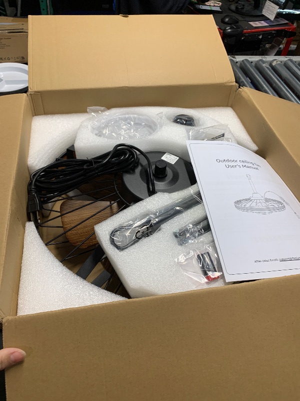 Photo 1 of LEDIARY Outdoor Ceiling Fans with Lights, IP65 Waterproof Gazebo Fan with Hanging Hook,6 Speeds, 3CCT, 20 Inch Wet Rated Plug in Ceiling Fan for Patios,Porch, Pergola,Canopy