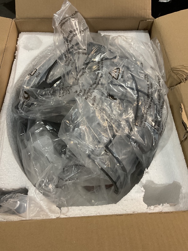 Photo 1 of LEDIARY 20" Caged Ceiling Fans with Lights and Remote, Flush Mount Bladeless Ceiling Fan Low Profile, Small Farmhouse Industrial Enclosed Ceiling Fan with Light for Bedroom, Kitchen, Indoor