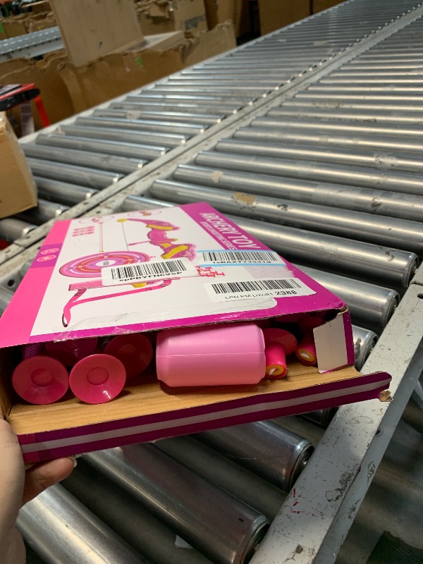 Photo 1 of *** missing target and other small pieces*** NIPLOOOW Kids Bow and Arrow Set, LED Light Up Archery Toy Set with 10 Suction Cup Arrows,Target & Arrow Quiver, Bow and Arrows Set Toys Gift for 3 4 5 6 7 8 9 10 11 12 Year Old Kids Boys Girls (Pink)