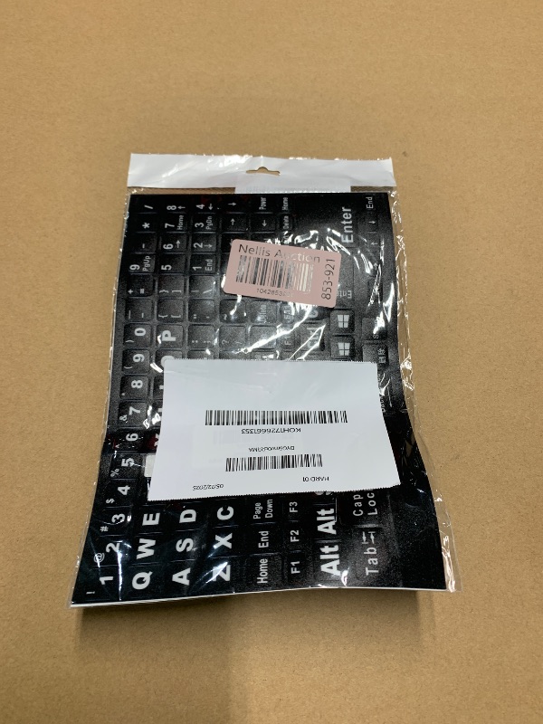 Photo 1 of 2 Pack English Keyboard Stickers Big Letter Full Set (120 Pcs), Universal PC Computer Laptop Desktop Keyboard Replacement English Keyboard Stickers, Black Background with White Lettering