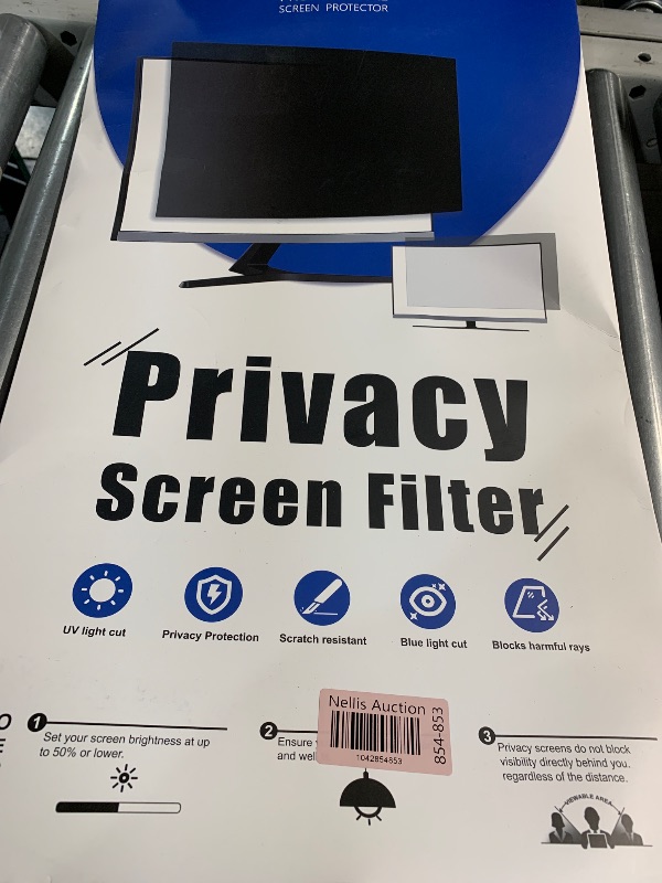 Photo 1 of [2-Pack] 22 Inch Privacy Screen for Computer Monitor 16:10 Aspect Ratio, Eye Protection Anti Blue Light Glare Shield, 22inch Removable Black Blackout Anti Spy Desktop Security Private Filter