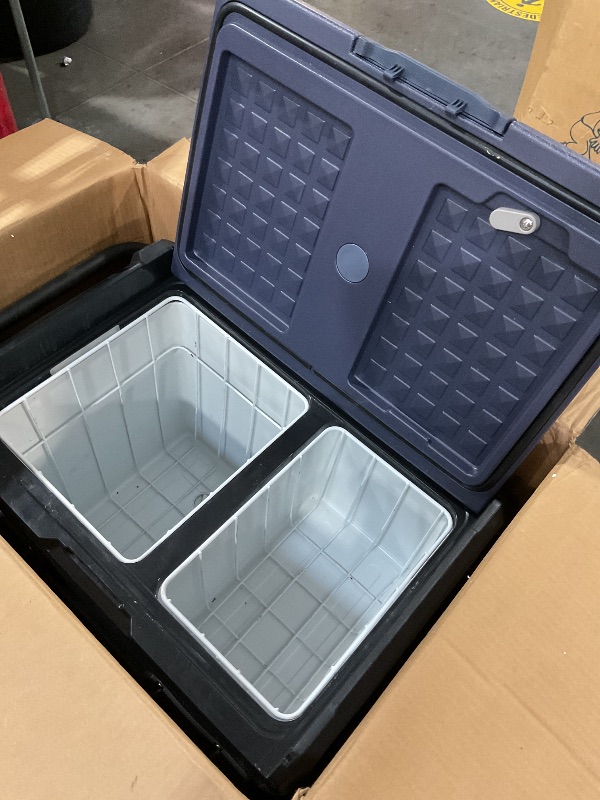 Photo 1 of (Used)(incomplete)EUHOMY 12 Volt Refrigerator, 53QT(50L) Electric Cooler, Portable Freezer 12V/24V DC 110-240V AC, 12V Fridge -4?~68?, 12V Cooler with Wheels 