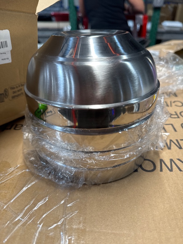 Photo 1 of (USED/FAIR) Funnymoom 4 Pack 24 Oz stainless Steel Bowls Double Walled Insulated Soup Ice Cream Metal Mixing Nesting Bowls for Serving Soup Rice Cereal
