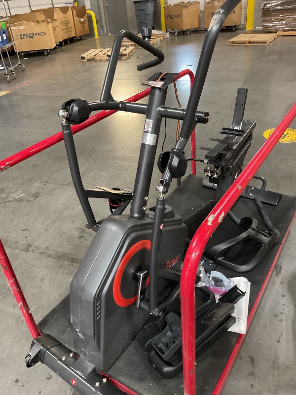 Photo 1 of (Truck pick up) (Missing pieces)(sold for parts only) Sunny Health & Fitness Electromagnetic Recumbent Cross Trainer Exercise Elliptical Bike w/Arm Exercisers, Easy Access Seat & Exclusive SunnyFit® 