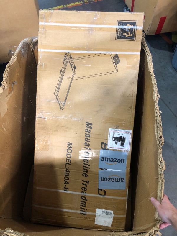 Photo 1 of (REMOTE & POWER CORD MISSING) Walking Pad with Handle Bar, BestGod Treadmills for Home Office 330 lbs Capacity Foldable Under Desk Treadmill 5% Walking Treadmills with Incline 2.5 HP Folding Treadmill with Remote Control