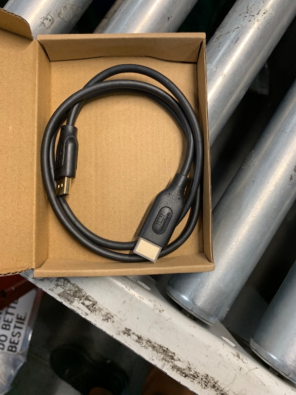 Photo 1 of Amazon Basics DisplayPort (Source) to HDMI (Display) Cable, Uni-Directional, 3 Foot, Black