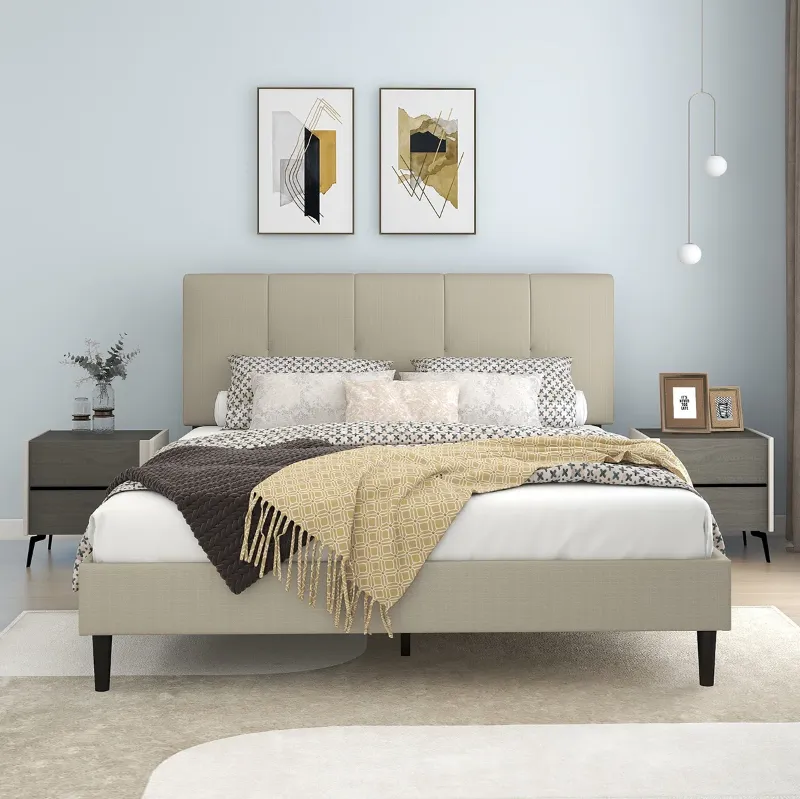 Photo 1 of *** TRUCK OR TRAILER PICK UP ONLY*** Dajai Upholstered Unfinished Platform Bed
