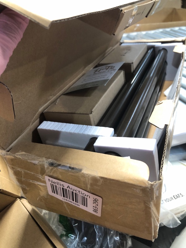 Photo 1 of Curtain Rods 2 Pack, HOTOZON Curtain Rods for Windows 28 to 48 Inch, Adjustable Heavy Duty Drapery Rods 32 to 43 Inch with Netted Texture Finials, Antique Bronze