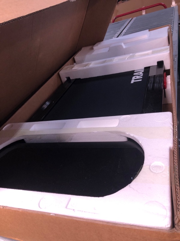 Photo 1 of ***ITEM LOOK NEW*** OPEN BOX***TRAILVIBER Walking Pad Treadmill with 12% 9-Level Auto Incline, 450 lbs Capacity and RGB LED Screen Under Desk Treadmill with Auto Incline and Hiking Mode, Compact Treadmills for Home Small/Office