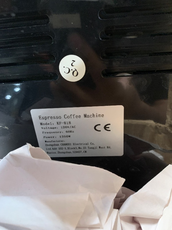 Photo 1 of (dent on outsite top)
Spacekey Espresso Machine 20 Bar, Professional 1350W Espresso Maker with Milk Frother, Compact Stainless Steel Cappuccino & Latte & Americano Maker with 39oz Removable Water Tank, Silver