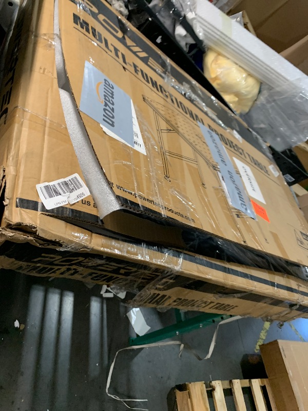 Photo 1 of POWERTEC Multi-Functional Project Table with Wheels | Workbench with 3/4" Bench Dog Hole Pattern for Sanding, Cutting, and Woodworking Projects (MT4012)