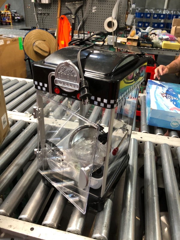 Photo 1 of ***DAMAGED - PLEXIGLASS CRACKED - UNABLE TO TEST - SEE PICTURES***
Great Northern Popcorn 83-DT5620 Northern Company GNP BlackGNP Little Bambino 2-1/2 Ounce Retro Style Popcorn Popper Machine, 2.5 Ounce, Black