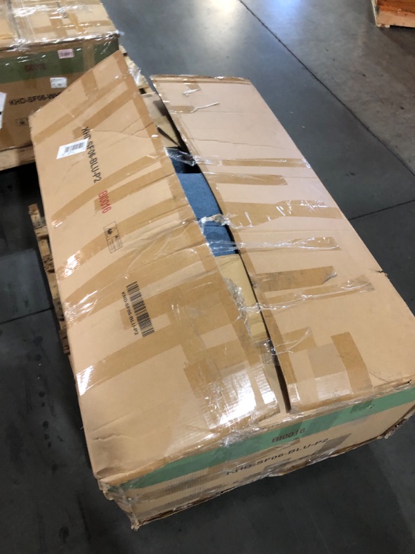 Photo 1 of (PARTIAL SET)**TRUCK OR TRAILER PICKUP ONLY**
VECELO Convertible Sectional Sofa, Modern Linen Fabric L-Shaped Couch with Reversible Chaise for Living Room/Apartment/Office, Blue
