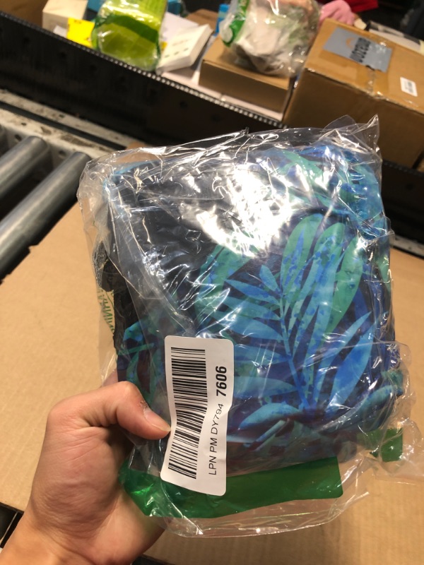 Photo 1 of Yonique Two Piece Tankini Swimsuits for Women with Shorts Tummy Control Bathing Suits Athletic Swimwear Green Leaves Medium