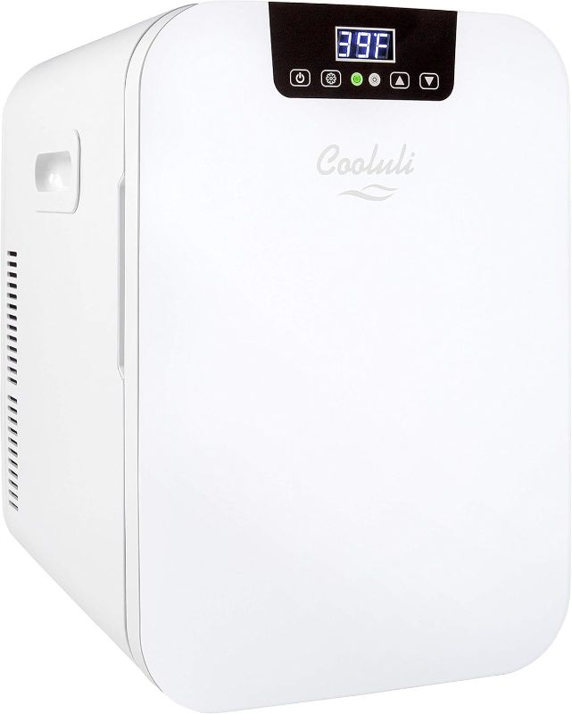 Photo 1 of (PARTS) (NOT FUNCTIONAL) (DIRTY) Cooluli 15 Liter Mini Fridge with Temperature Control - Black
