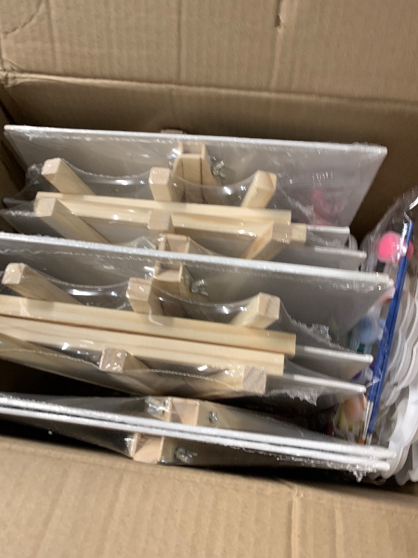 Photo 1 of ***FACTORY SEALED***10 Set Acrylic Paint Canvas Set – 8x10 Inch Mini Canvas Painting Kit with 10 Wood Easels, 20 Brushes, 12 Paint Sticks, 10 Palettes – Art Supplies for Kids & Beginners, Ideal for Parties & DIY Painting