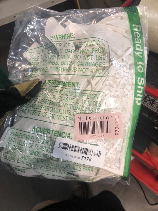 Photo 1 of ***(HEAVILY USED/ MINOR DAMAGE)***SHENHE Women's Lace Up Corset Top Sexy Tie Shoulder Floral Clubwear Western Bustier Crop Top White Large