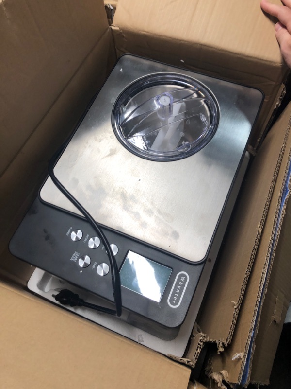Photo 1 of (PARTS) (NOT FUNCTIONAL) Whynter Ice Cream Maker Machine & Yogurt Automatic 2 Qt. with Built-In Compressor, LCD Digital Display & Timer, No Pre-Freezing, ICM-220SSY, Stainless Steel