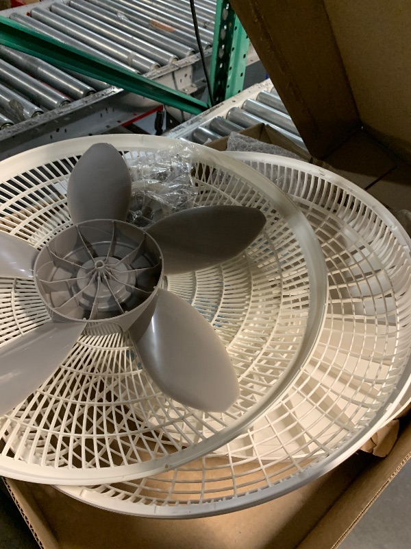Photo 1 of Lasko Cyclone Pedestal Fan, Adjustable Height, Remote Control, Timer, 3 Speeds, for Bedroom, Kitchen, Office and Living Room, 18", White, 1885, Large