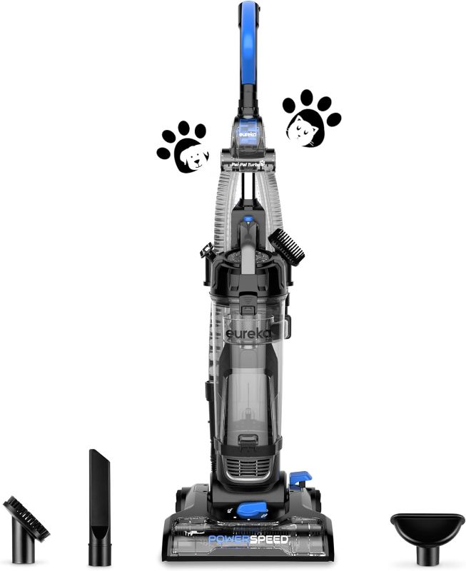Photo 1 of ***SEE NOTES*** 
Eureka PowerSpeed Lightweight Upright Vacuum Cleaner for Carpet and Hard Floor, Powerful Bagless Upright Vacuum Cleaner for Home Pets, NEU181A, Blue
