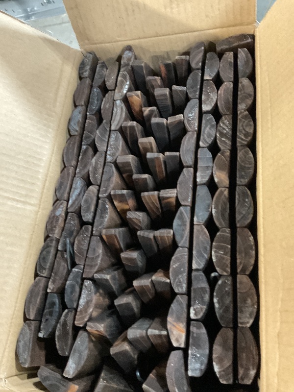 Photo 1 of Garden Edging Border Wood Fence Border for Yard Patio Path Edging Decorative Landscape Edging Flower Bed Fence, 3pcs
