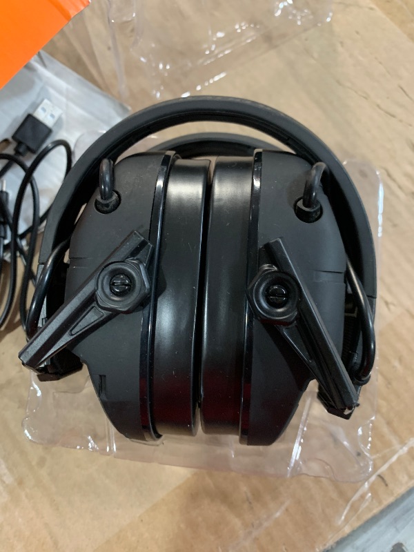 Photo 1 of (one side does not work) Walker's Rechargeable Lightweight Shooting Hunting Range Electronic Slim Low Profile Hearing Protection FireMax Earmuffs