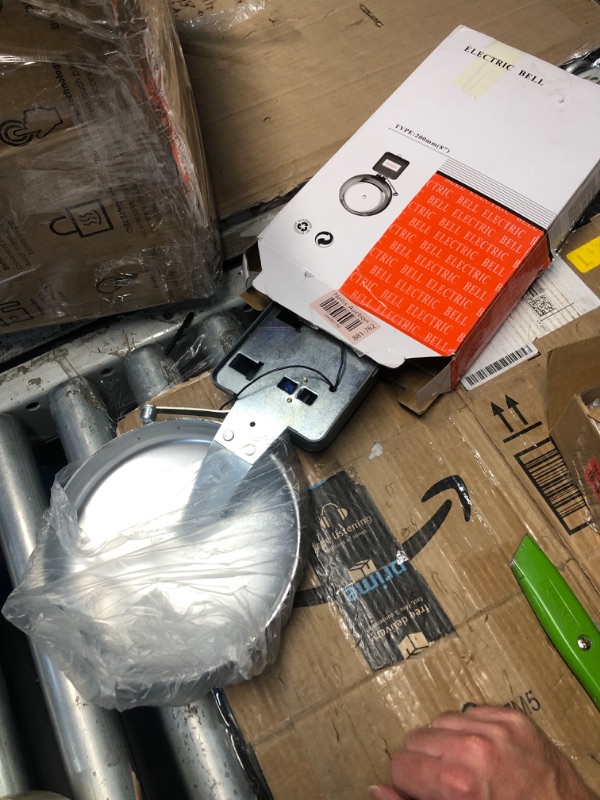 Photo 1 of (PARTIAL SET) (NOT A COMPLETE SET) Extra Loud Doorbell Electric Bell 8 Inch Alarm Bell Electric Doorbell Wired Multipurpose Signal Bells for School Industrial Shop Mall Homes(110V)