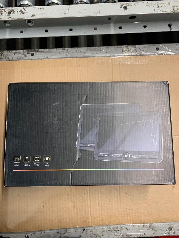 Photo 1 of 10.5" Dual Portable DVD Player, Arafuna Rechargable Car DVD Player Dual Screen Play A Same or Two Different Movies, Headrest DVD Player for Car with 5-Hour Battery, Support USB/SD, Region Free