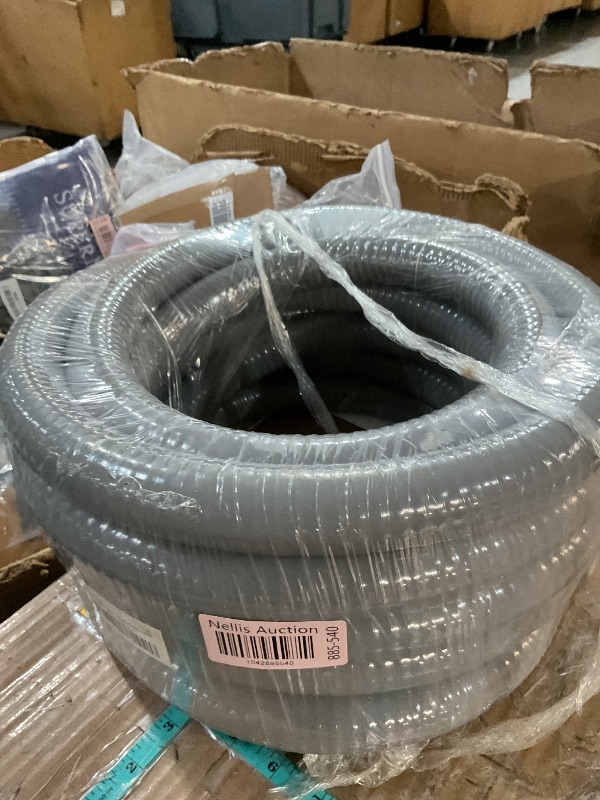 Photo 1 of 1inch 25ft Electrical Conduit Kit,Liquid-Tight Conduit and Connector Kit with 5 Straight and 3 Angle Fittings Included,Flexible Non - Metallic Electrical Conduit(1" Dia, 25 Feet)