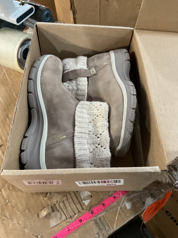 Photo 1 of (used) Skechers Women's Easy Going-Cozy Weather 2-Hands Free Slip-Ins Ankle Boot, Taupe, 7